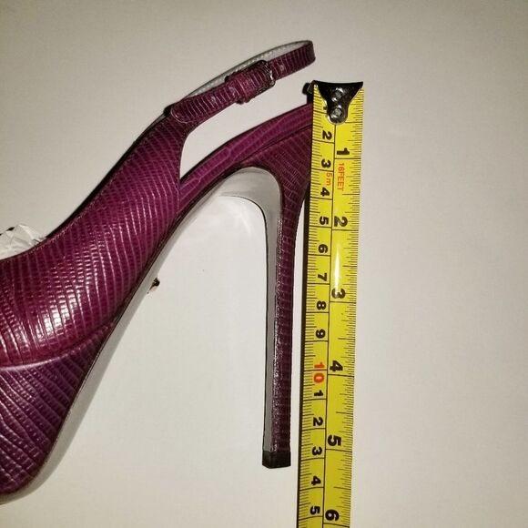 Sergio Rossi Peep-toe Slingback 36.5 Platform Heels Pumps - Picture 9 of 9